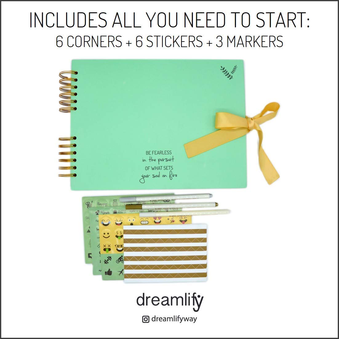 Scrapbook Kit - 80 Pages Photo Album - Scrapbooking Picture Album - Craft Paper DIY Memory Book - Image 3