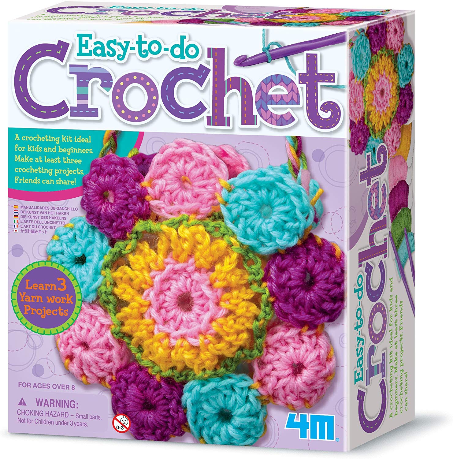 Easy-To-Do Crochet Kit - DIY Arts & Crafts Yarn Gift for Kids & Teens, Boys & Girls