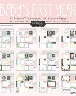 Scrapbook Customs Baby Girl First Months Scrapbooking Kit