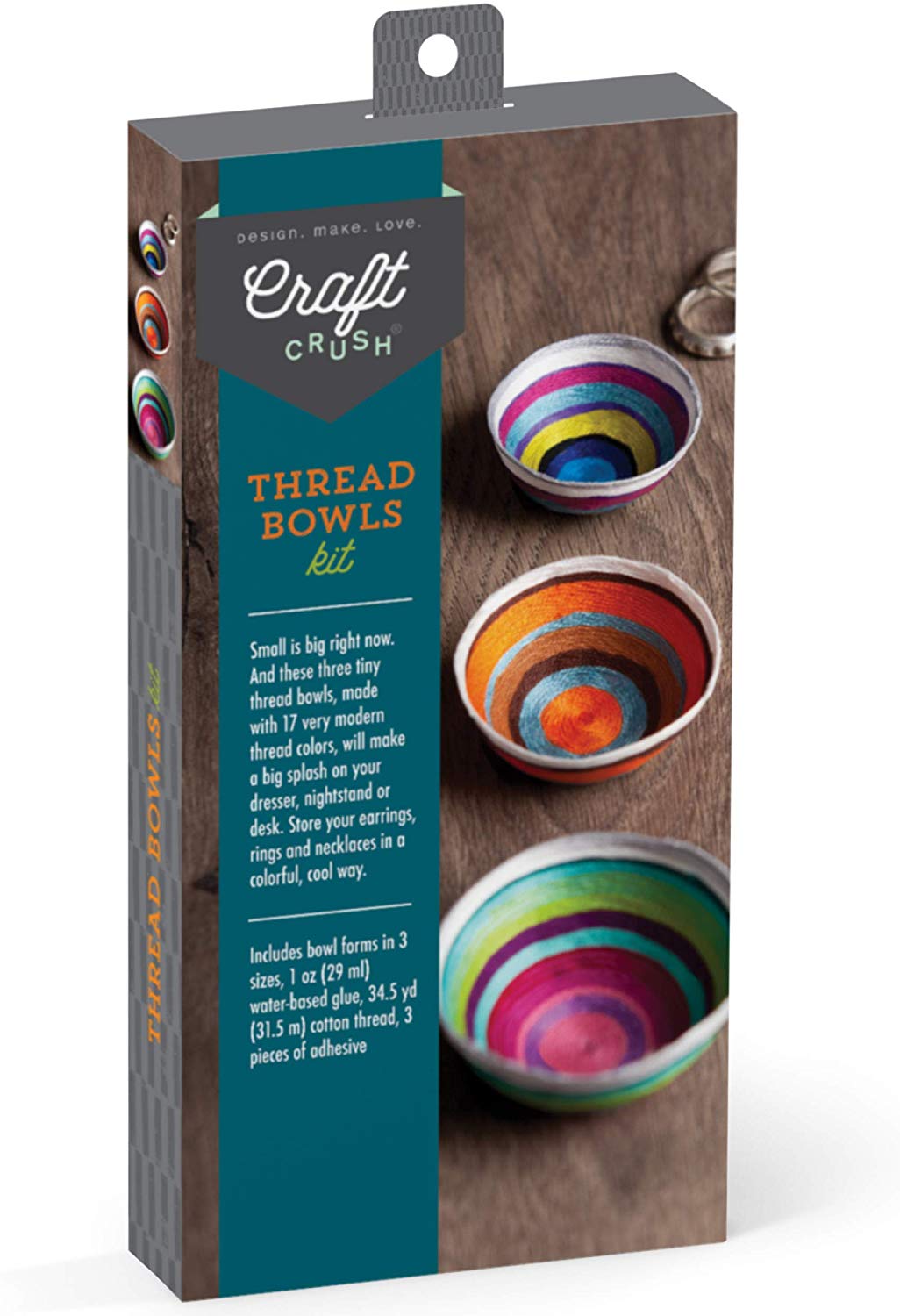 Thread Bowls Kit – Craft Kit Makes 3 Tiny Thread Bowls