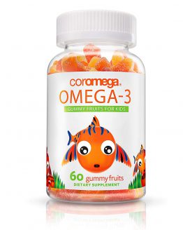 Coromega Kids Omega 3 Fish Oil Gummies, 50mg DHA and 10 mg EPA of Omega-3
