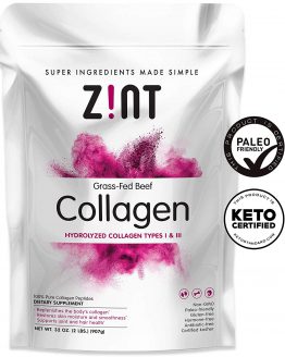 Zint Collagen Peptides Powder (32 oz): Paleo-Friendly, Keto-Certified