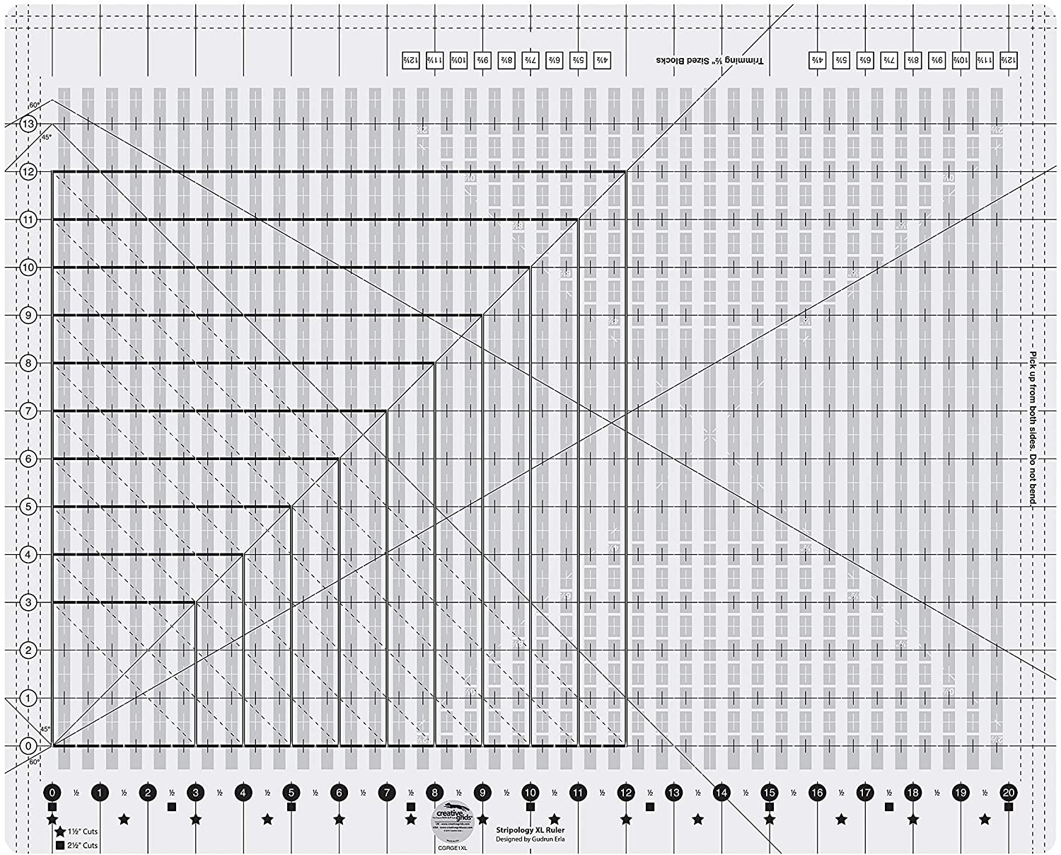 Creative Grids Stripology XL Slotted Quilting Ruler