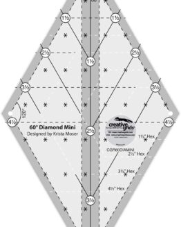 Creative Grids 60 Degree Mini Diamond Ruler - CGR60DIAMINI